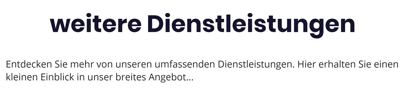 Dienstleistungen 