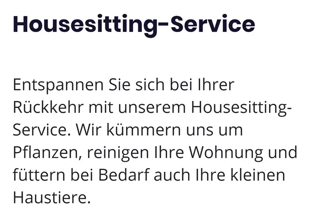 Housesitting Service im Raum  Baden-Württemberg